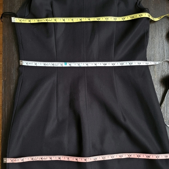 ADAM Lippes Gaberdine Halter Midi Shirt Dress Wool 4 black - Picture 13 of 15